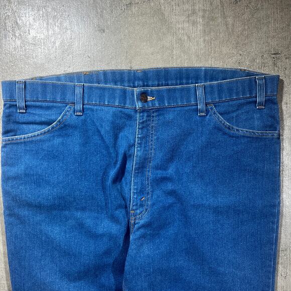 Vintage 90s Levi’s Orange Tab Jeans 44x38 Straight Leg Blue - Picture 3 of 5
